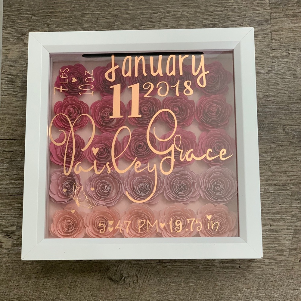 Floral shadow box